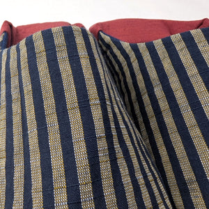 Harappa Cotton Room Slippers - Navy & Natural Stripes