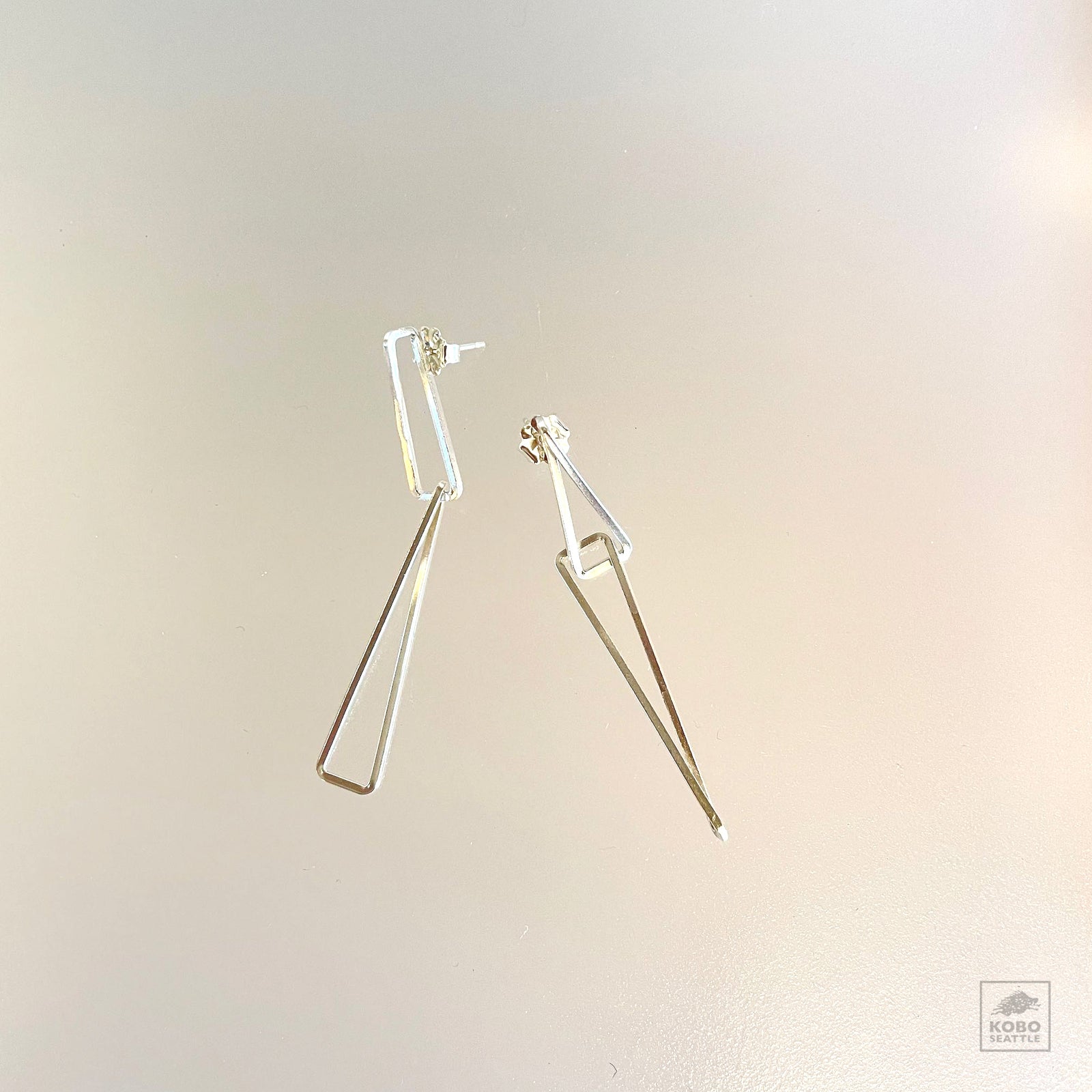 Double Triangle Twist Earrings by Yuko Tanaka