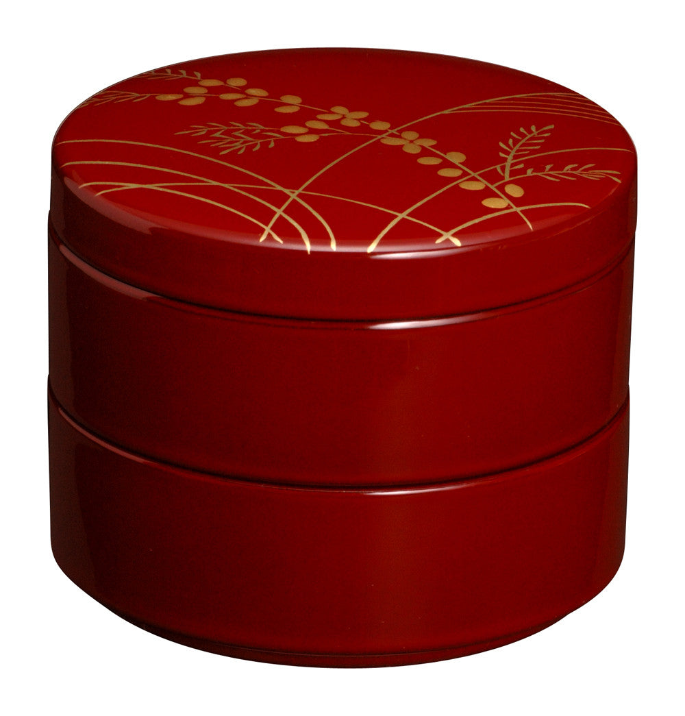 Heiando Japanese Lacquerware Tiered Box - Akikusa