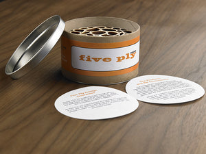 Hardwood Graphic Coasters - Dinner Party