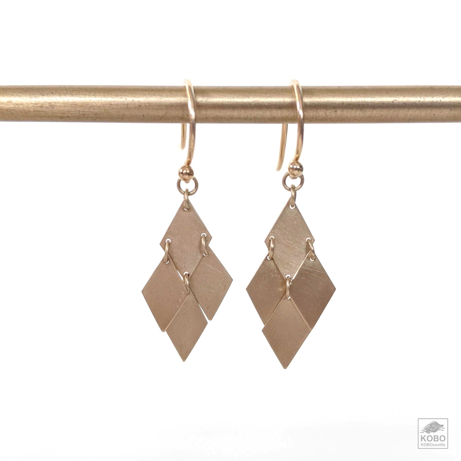 Four Rhombus - 14k Earrings