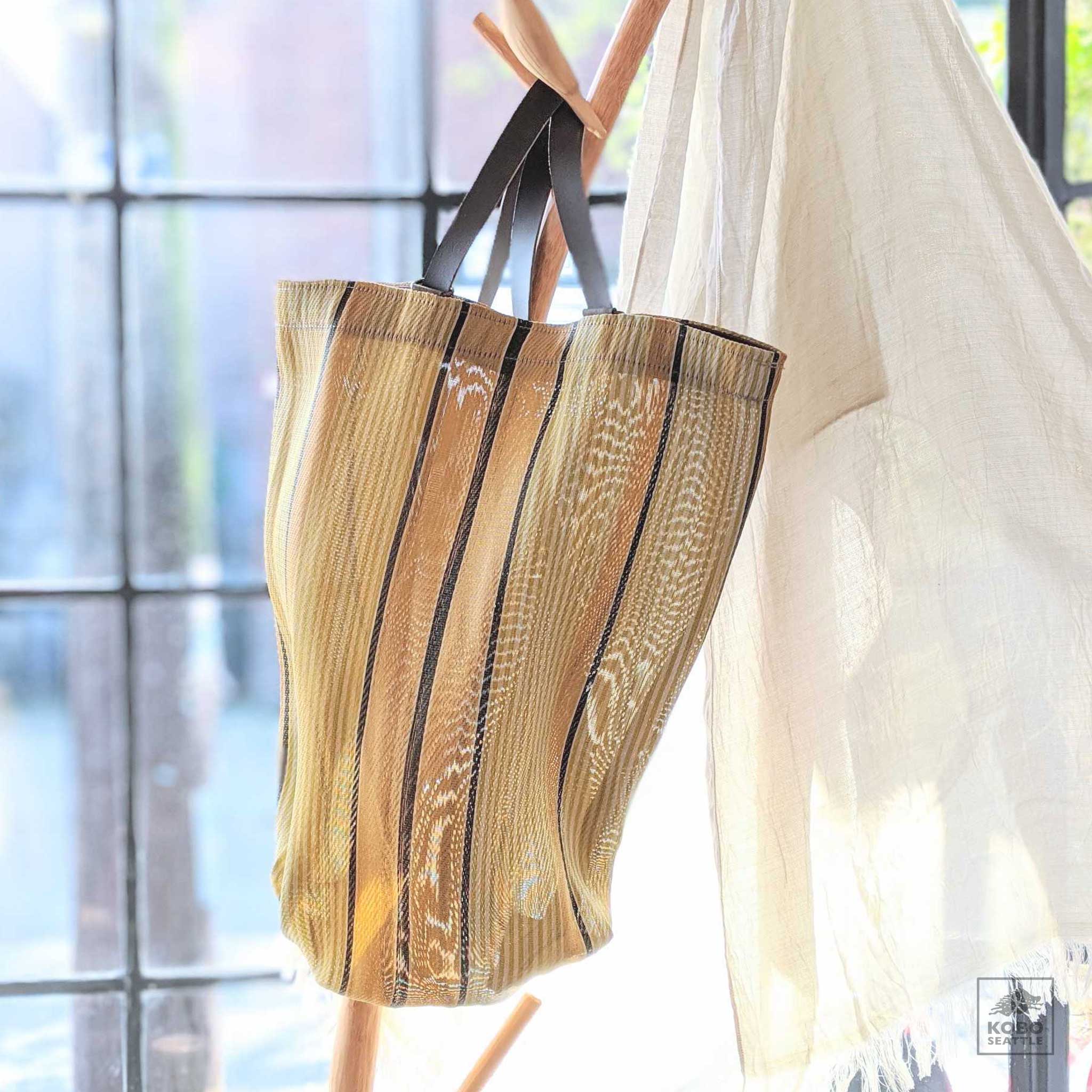 Heading to the Market Beige Woven Straw Tote Bag