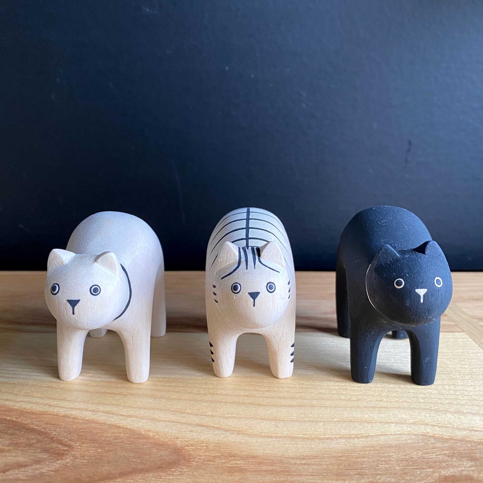 Chibi Wooden Animals: Cats -3 types- sold individually