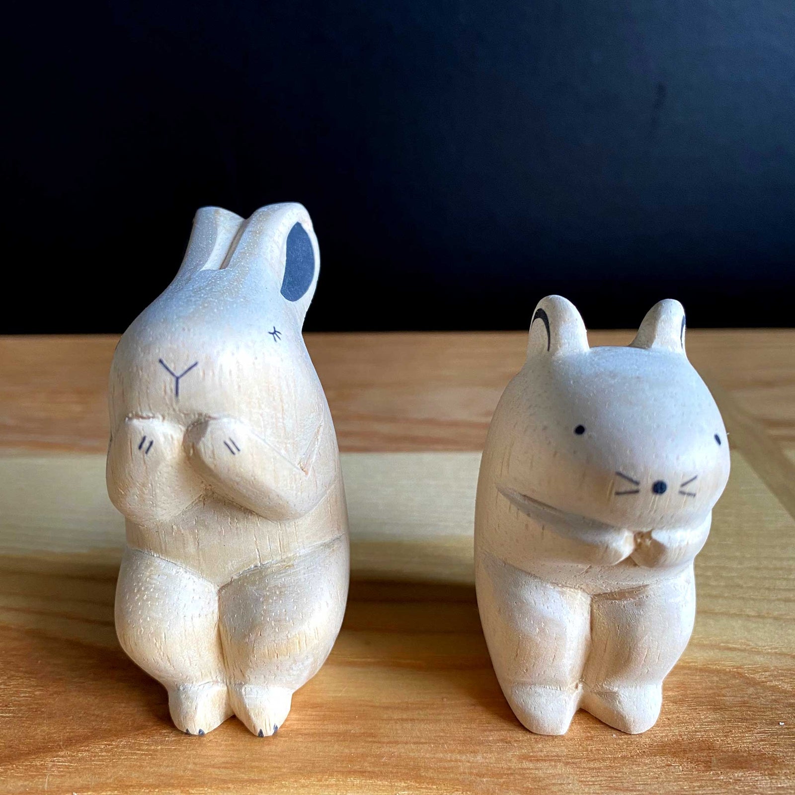 Chibi Wooden Animals: Rabbit, Mouse - sold individually
