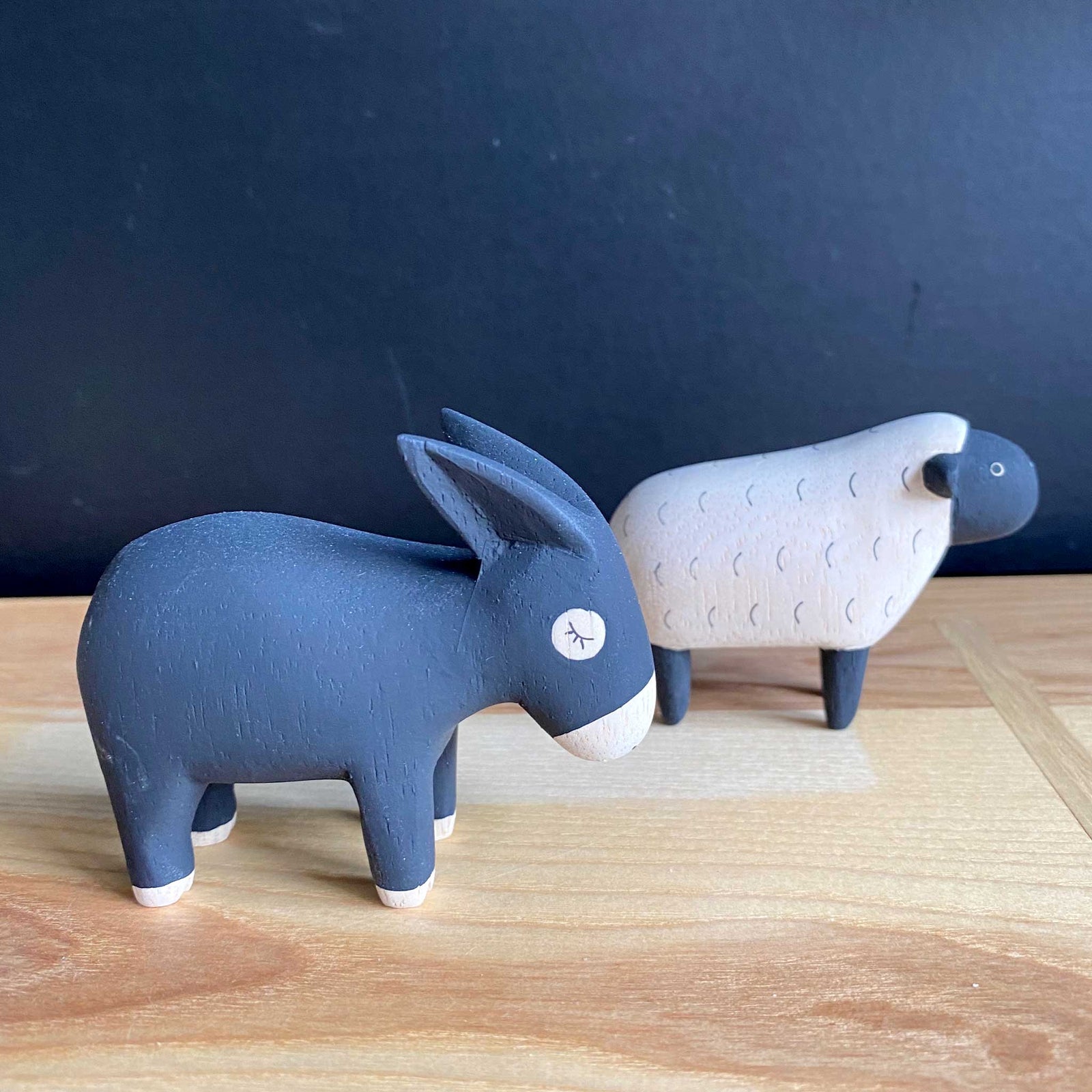 Chibi Wooden Animals: Donkey, Sheep- sold individually