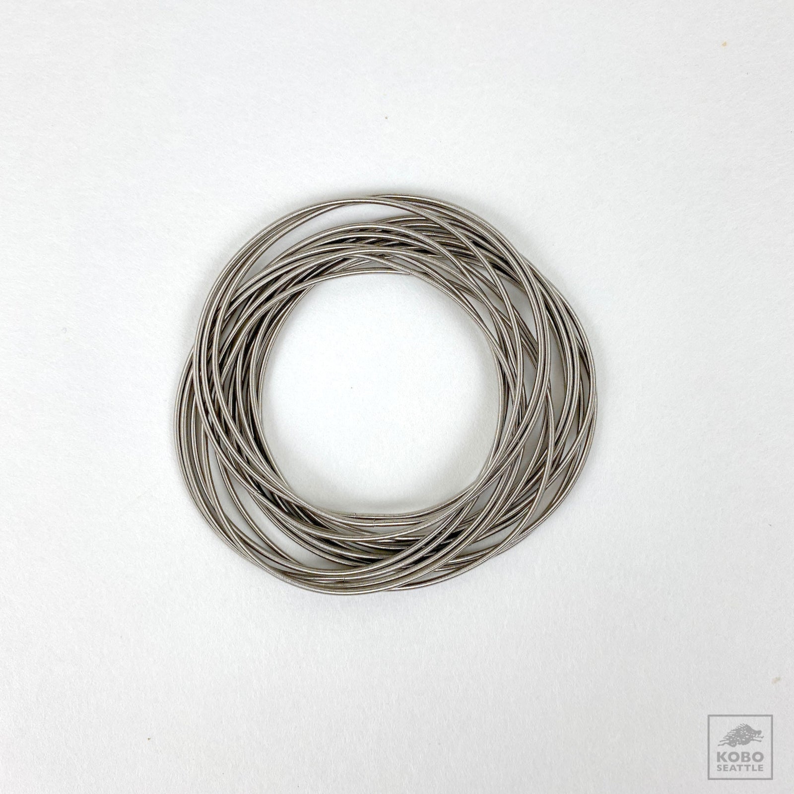 Large Stainless Steel Coil 20cm Bracelets  - Set of 15