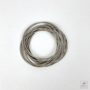 Stainless Steel Coil Bracelets - Set of 15
