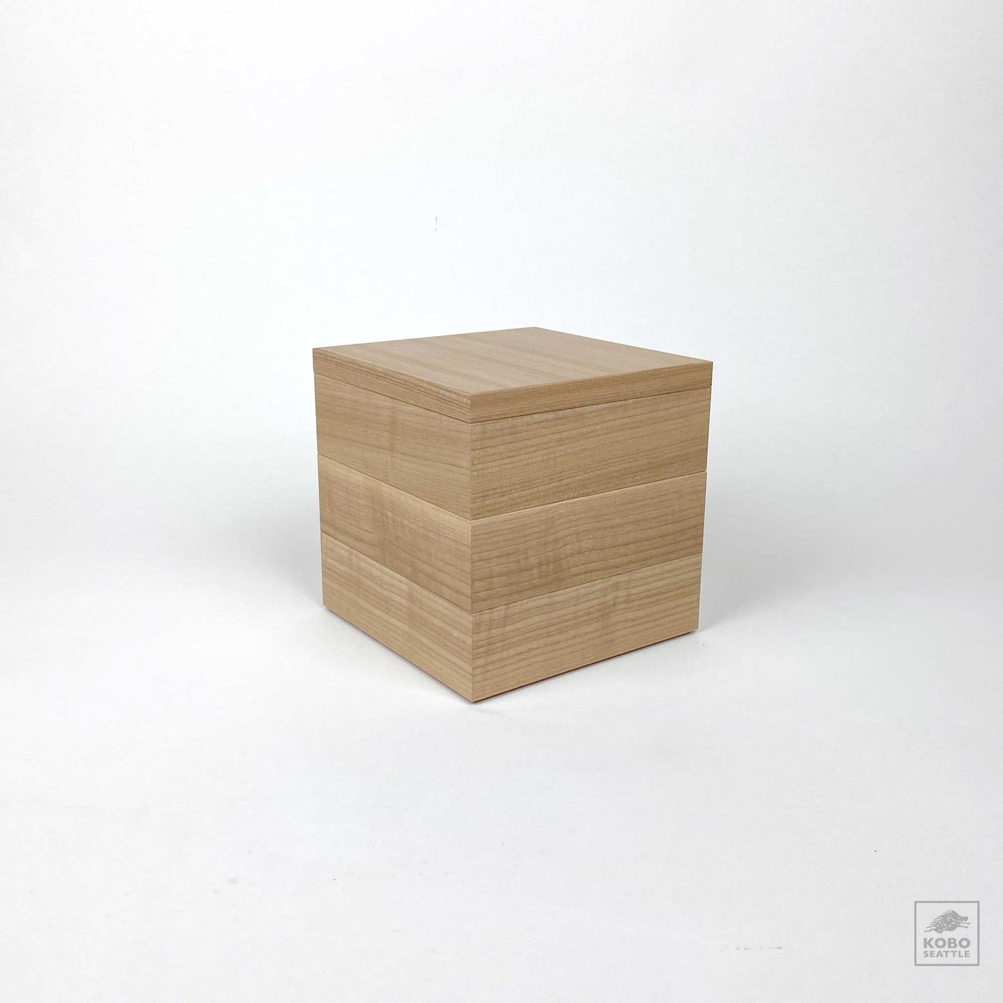 3-Tiered Bento Ash wood box