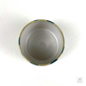 Small Round Blue Dot Bowl by Kathy Berd
