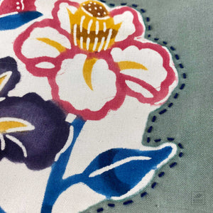 Katazome Fabric Pouch - Tsubaki by Someya Studio