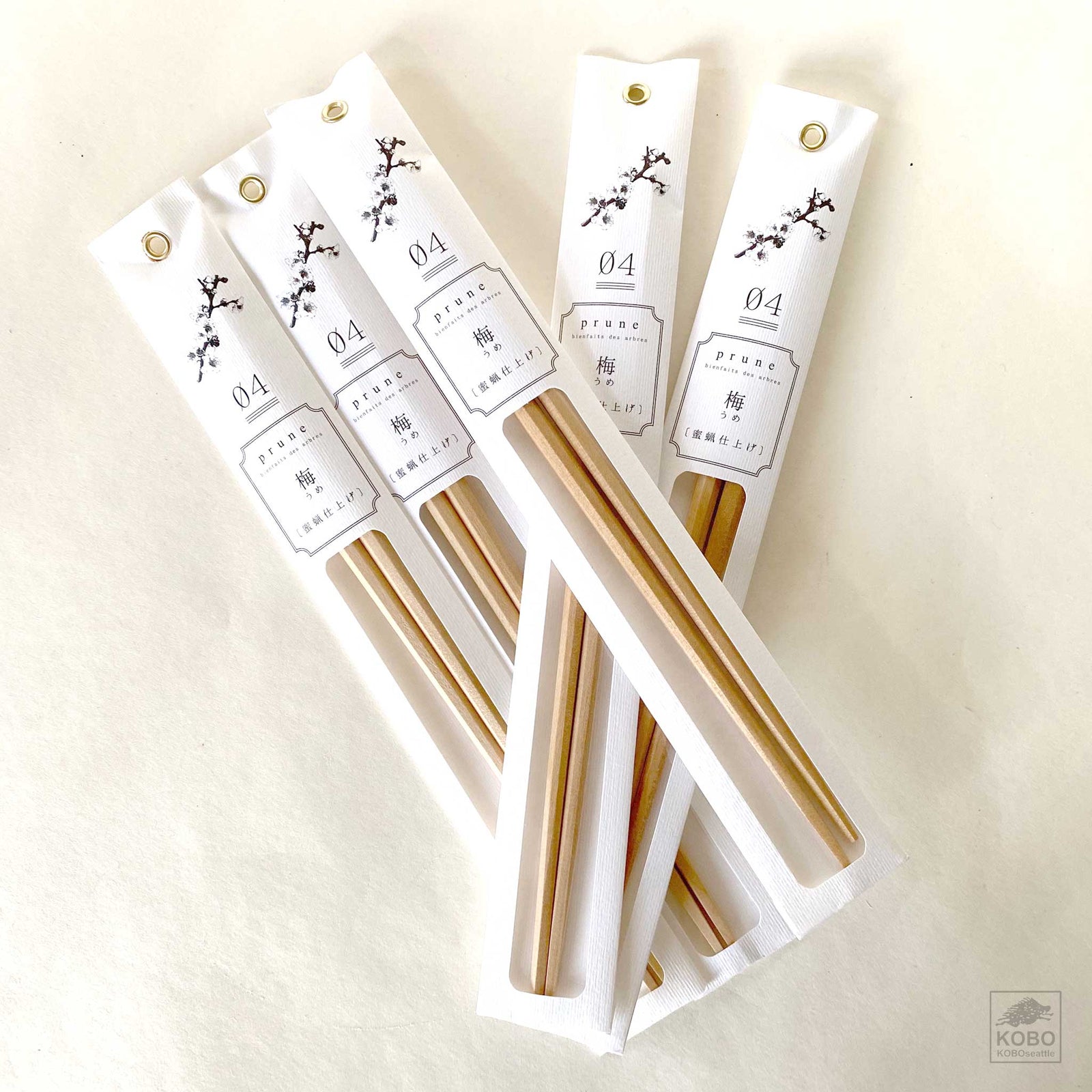 Fruit Tree Wood Chopsticks - three types of wood