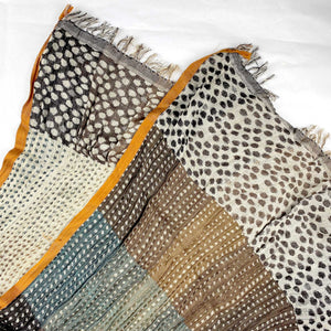 Handwoven Silk Crinkled Scarf - Jaguar - Dark Teal