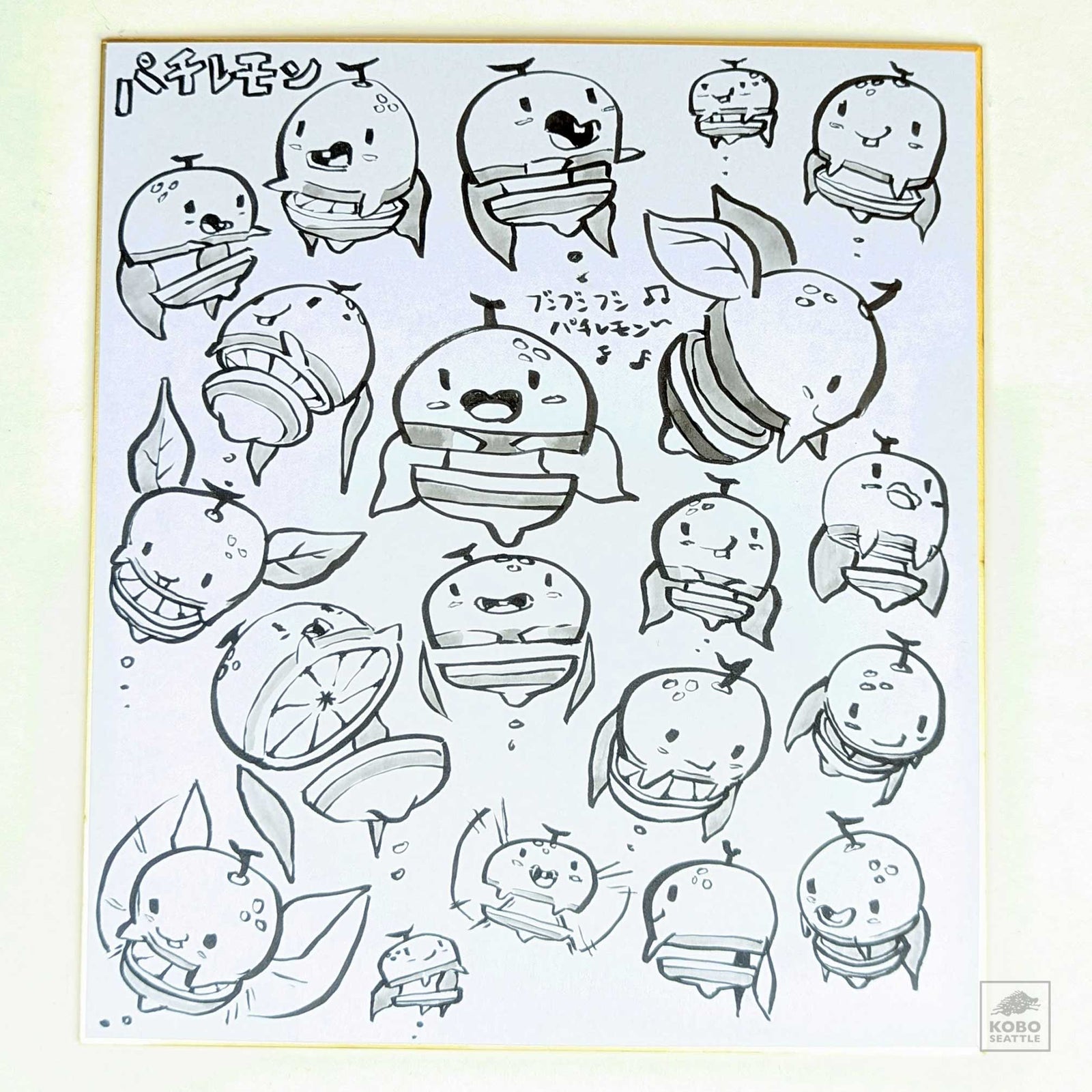 Enfu Original Shikishi Ink Drawing 19