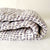 Hand-Block Printed Cotton Throw / Baby Quilt - charcoal dot