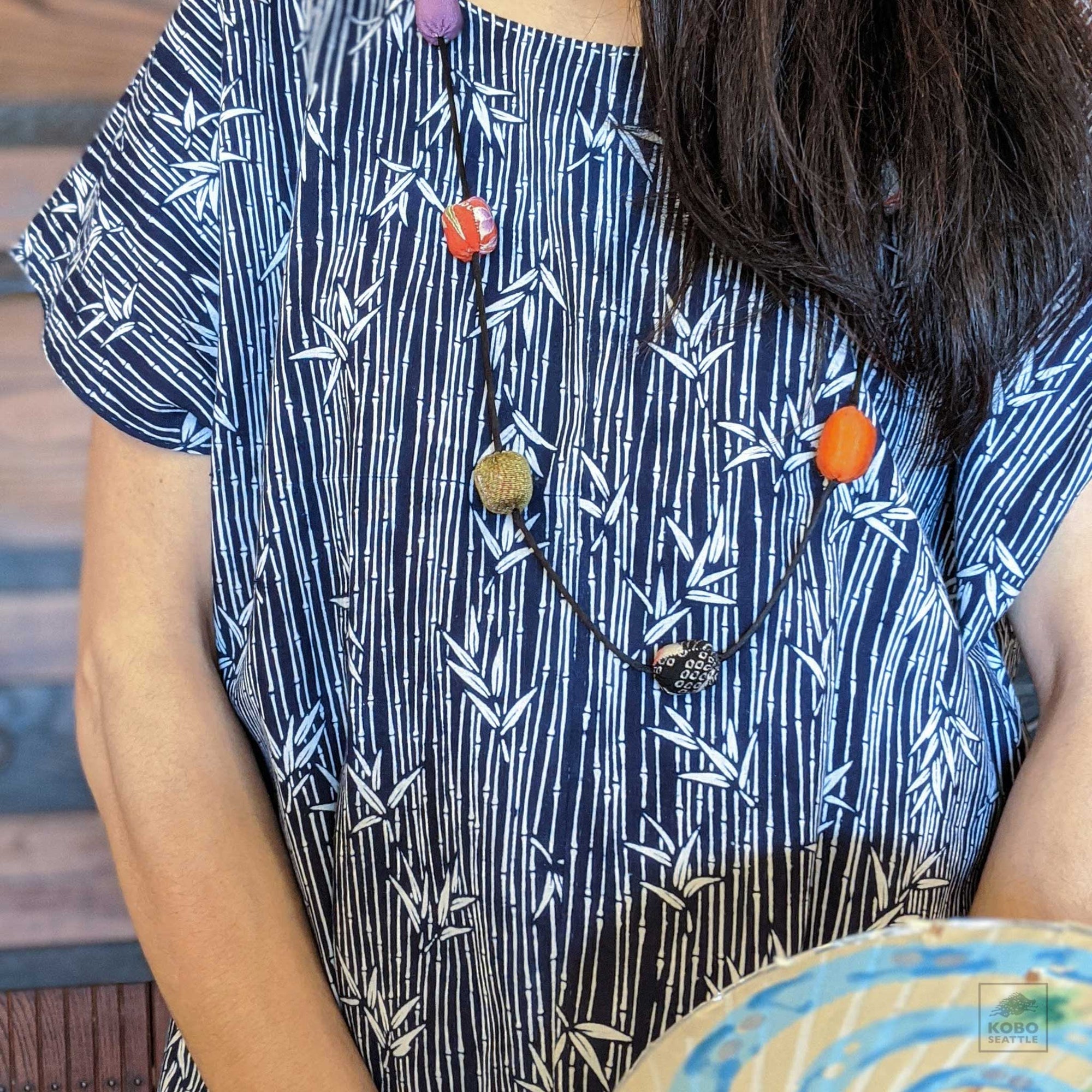 Japanese Yukata Cotton Top - Bamboo