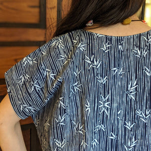 Japanese Yukata Cotton Top - Bamboo