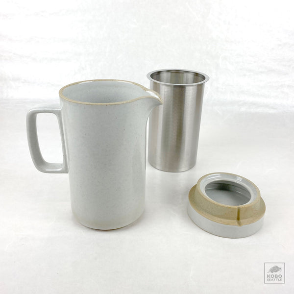 TOKY 鉢 chasm rim pot s HP037 - Teapot Tall with Stainless Strainer Natural ø 3.3/8