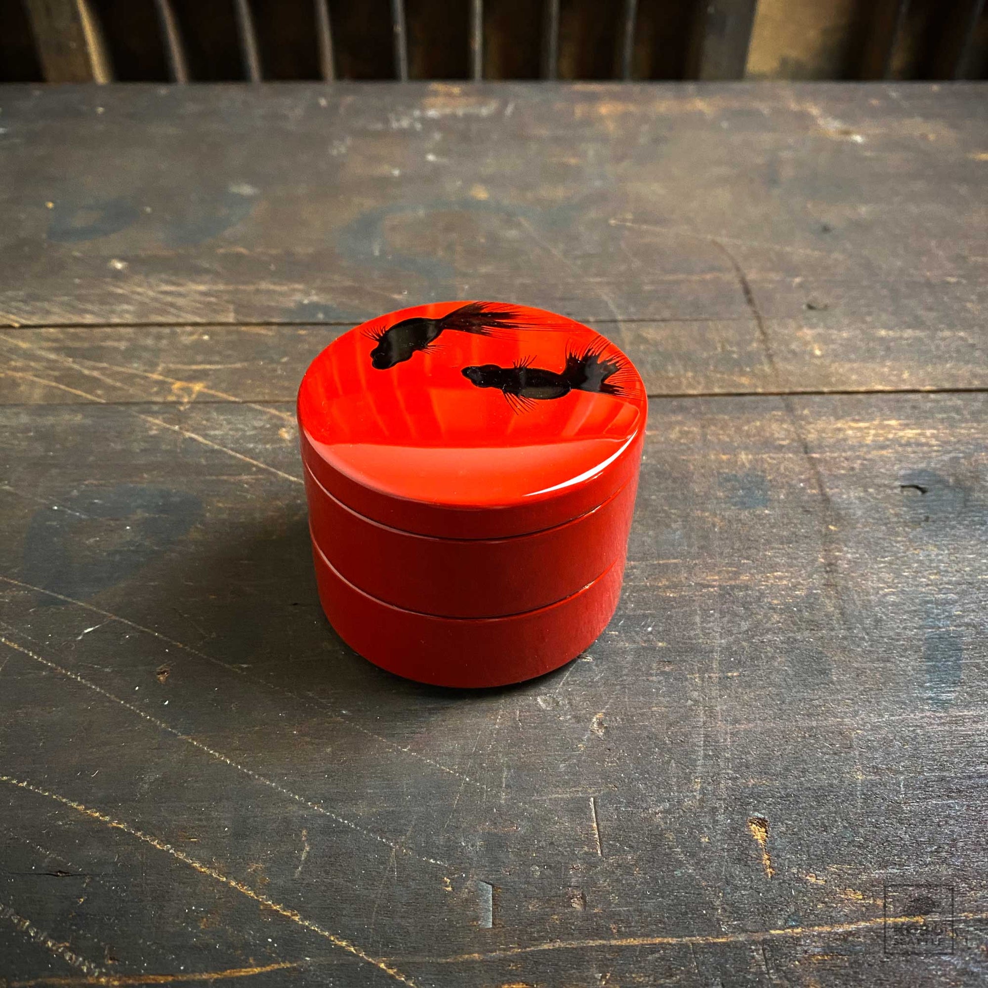 Heiando Japanese Lacquerware Tiered Box - Kingyo