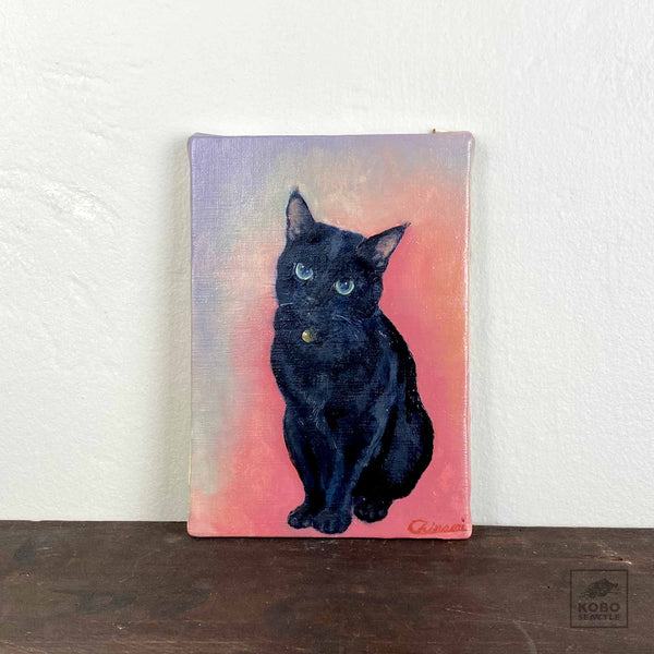 Oil on canvas from Chinami Kono - Tama the Cat - KoboSeattle