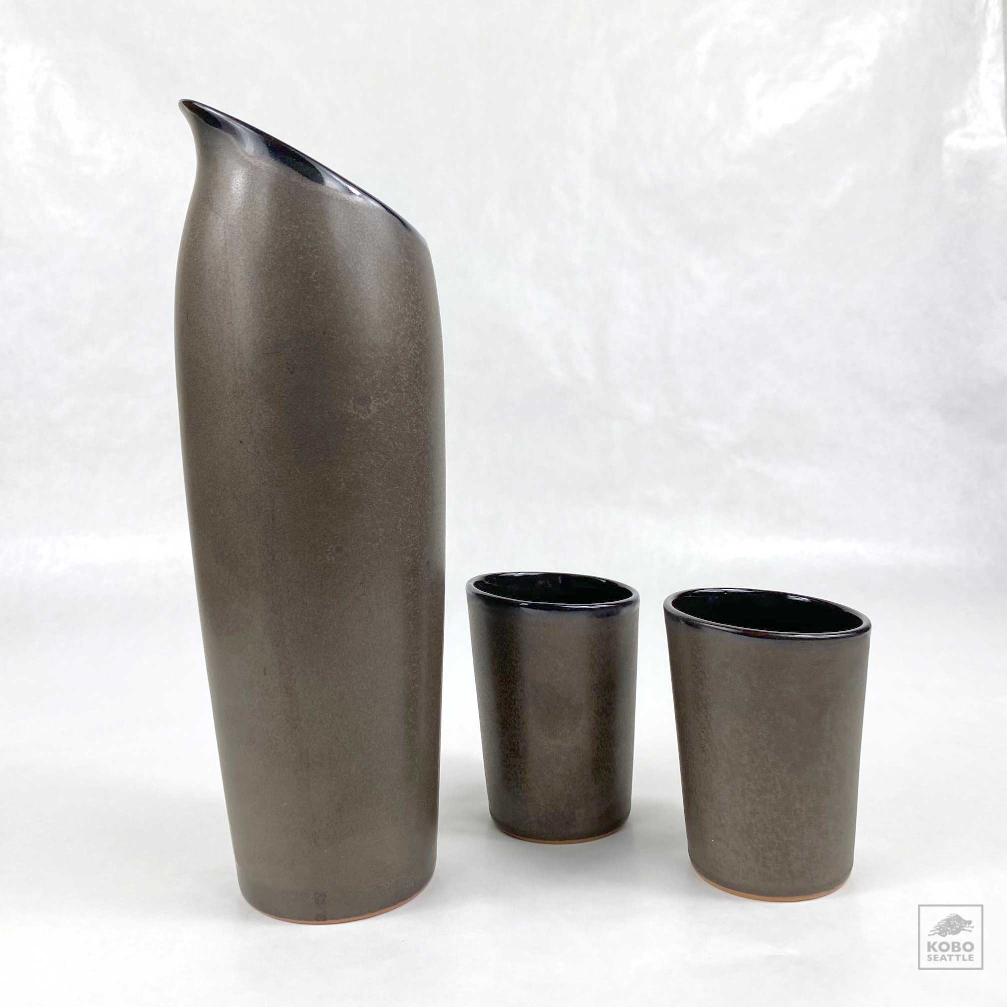 Three-Piece Ceramic Sake Set - KoboSeattle