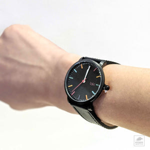 Taki Wrist Watch - Black/Black - two case sizes