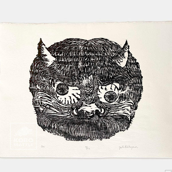 "Oni" Woodblock from Yoshi Nakagawa