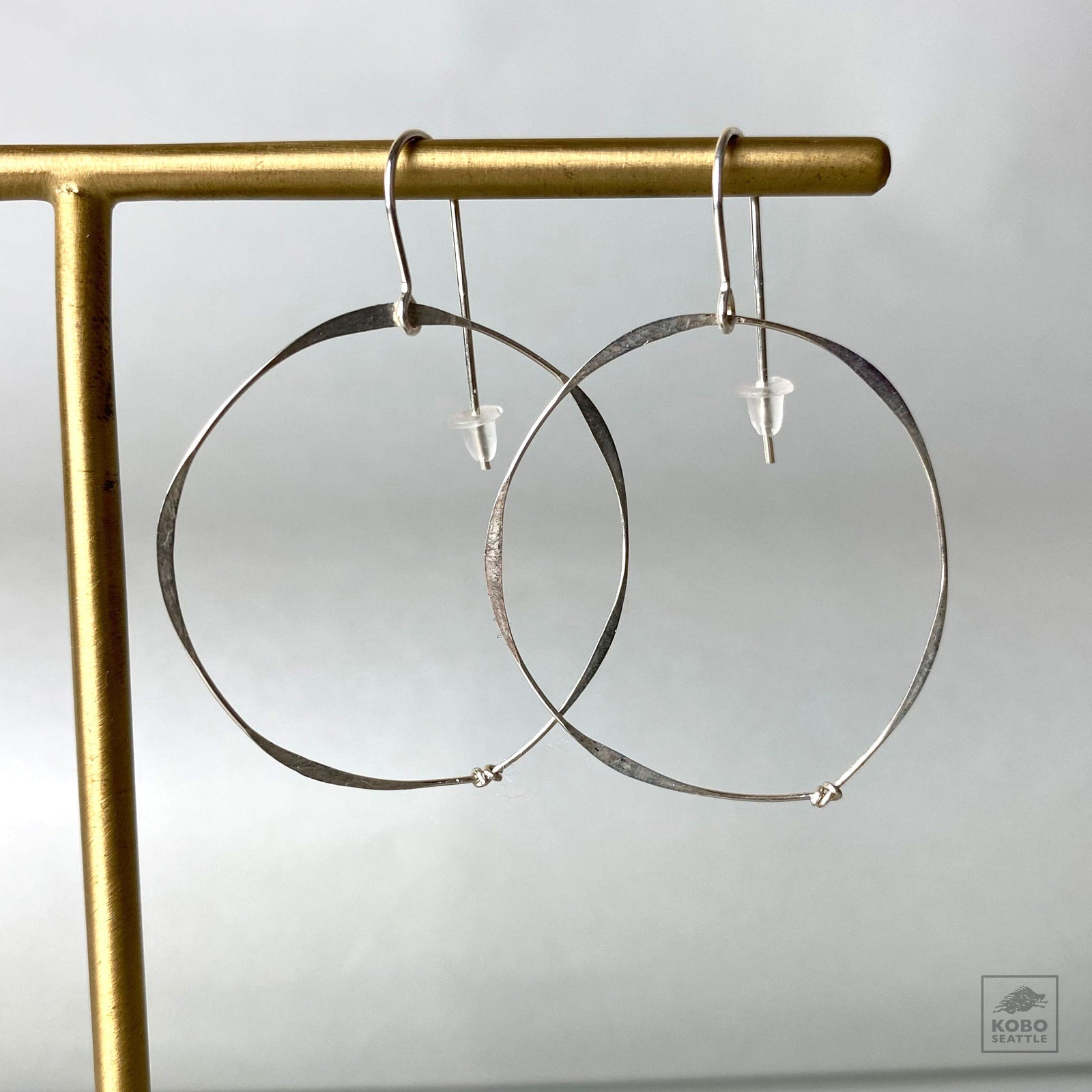 Hammered Hoop Earrings