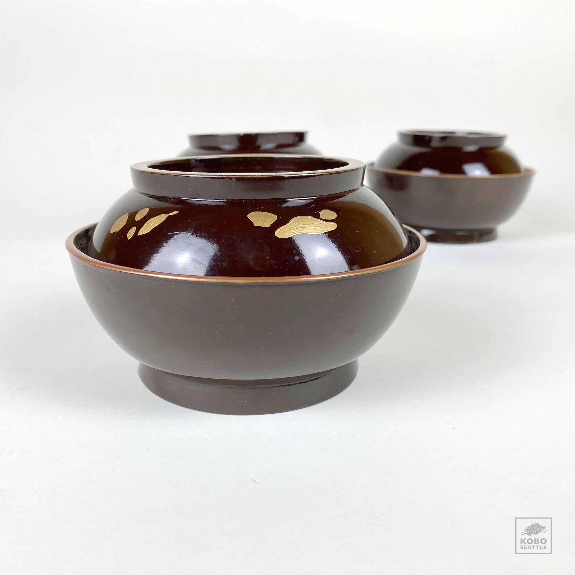 Vintage Lacquer Bowls with Lids