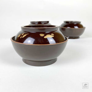Vintage Lacquer Bowls with Lids