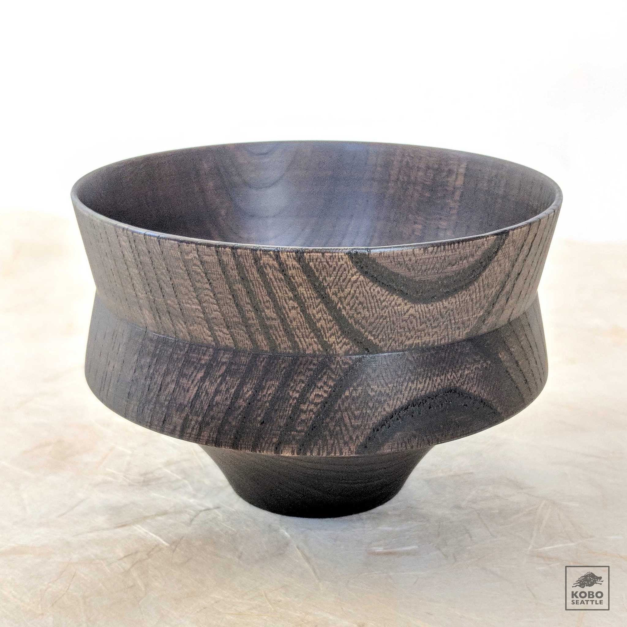 Japanese Elm Bowl - Kine Natural & Black - KoboSeattle
