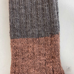 Wool Cotton Slab Socks - Unisex - Brown