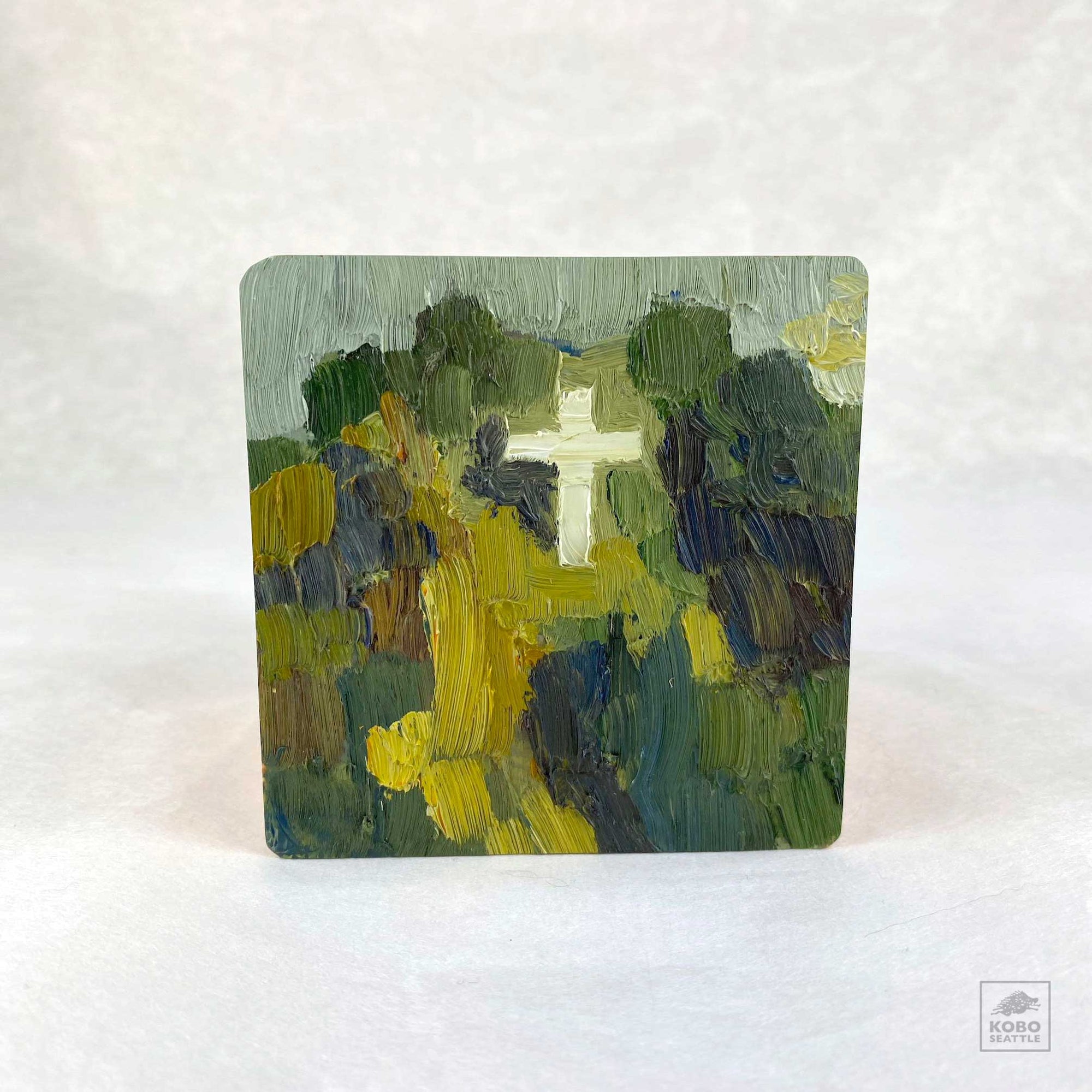 4x4 Landscape No.303 - Oil on wood by Rob Vetter