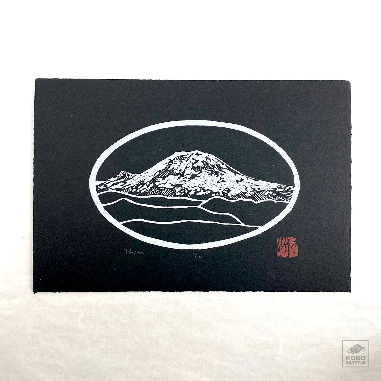 Tahoma Linocut by Yoshi Nakagawa